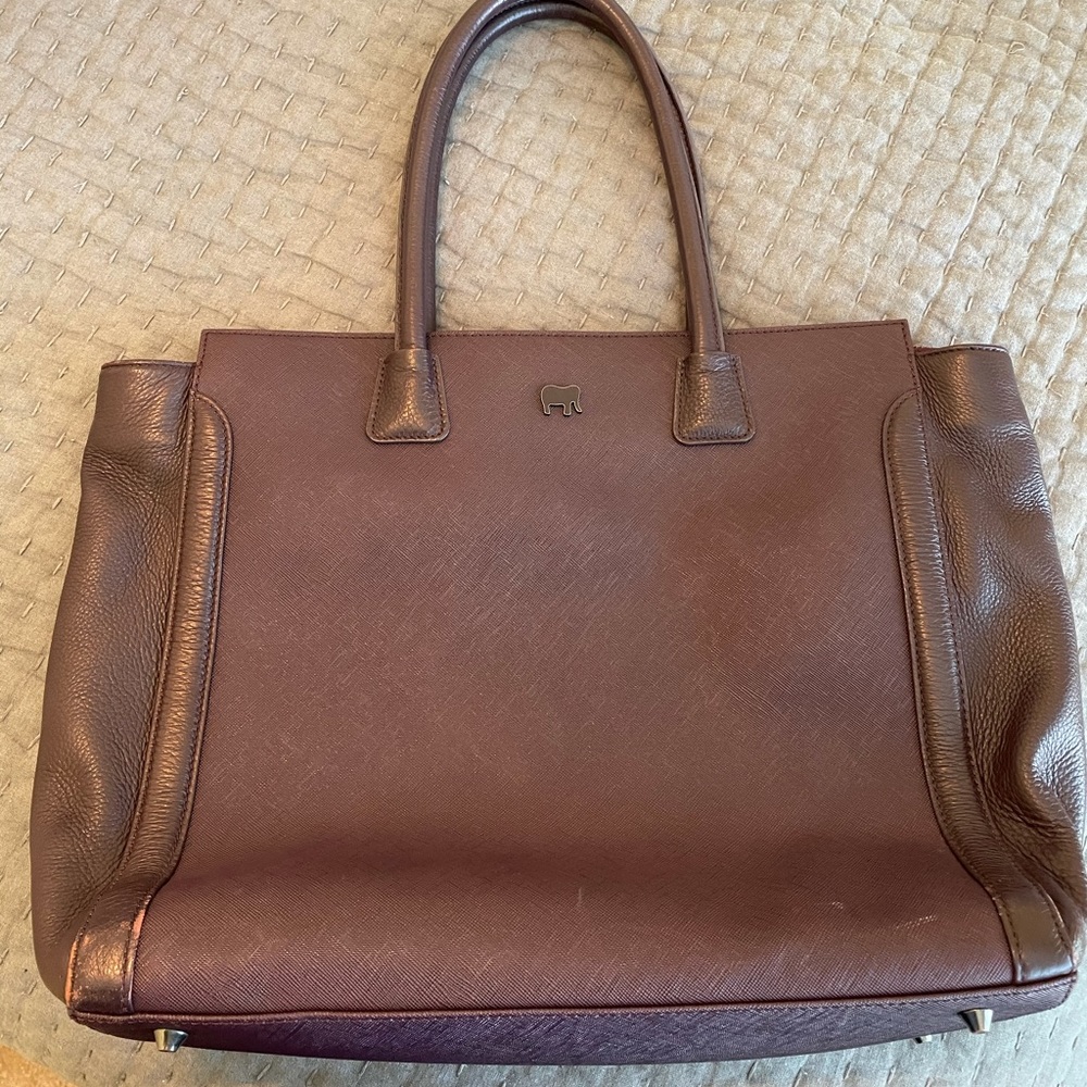 Mywalit leather tote - plum